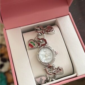 Juicy Couture Watch Charm Bracelet (cherries & heart): BRAND NEW